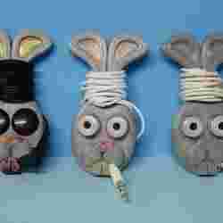 earbud holder - rabbit head / support oreillette tête de lapin