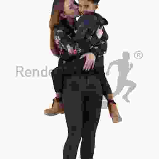 Fabienne & Percy Posed 001 - Mother and Child standing and smiling