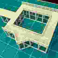 [ZM H0 scale] Wooden bathing pier (FDM wood)