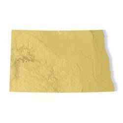 North Dakota Topographic Map – 3D Model for 3D Printing & CNC Carving