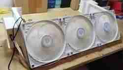 ZusatzkÃ¼hlung fÃ¼r DEYE Wechselrichter 8, 10, 12 KW oben 45 Grad mit 3 StÃ¼ck 120mm LÃ¼fter