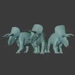 1/60th scale Triceratops (Both Species) and Torosaurus Latus