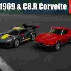 1969 C3 & C8.R Corvette Brick Set