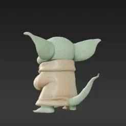 3D Printable Baby Yoda – Eating Frog Miniature