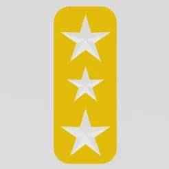 3D Printable Triple Star Bookmark | STL STEP FBX Files | Embossed Decorative Book Divider (Digital Download)
