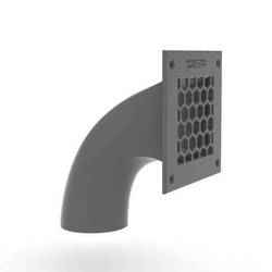 Air intake pipe (for bumper or hood) with frame