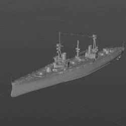 British battleship Agincourt (1913) 3D model material
