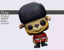 British Soldier Dog Chibi 3D Print Model with Pose