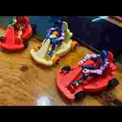 Carrito, armadura, armazón y mas accesorios, figura robot.