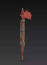 Demonic Skull Blade - Dark Fantasy Sword 3D Model