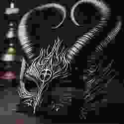 Ebony Devil Masquerade V2 Mask Gothic