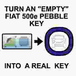 Fiat 500e replacement pebble key
