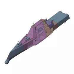 Full-interior DDG 1000 Zumwalt