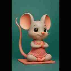 GenZ Mouse in a Yoga Pose