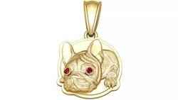 Gold French Bulldog Pendant