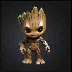 Groot estilo chibi
