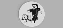 Minecraft Steve with dog Logo Coasters