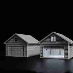 N-Scale Basic Garage - 1:160 Scale STL Files