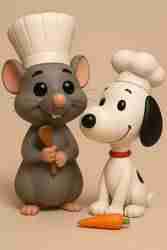 Ratatouille Remy and Snoopy