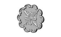 Round eternity floral carving scroll frame rosette relief