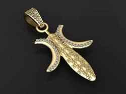 Royal Dagger Diamond Pendant 3D Printable Model