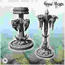 Set of two torch target markers (5) - Ork Green Horde Fantasy Beast Chaos Demon Ogre