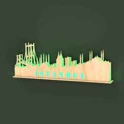 SKYLINE ISTANBUL MIT STAND UND LICHT