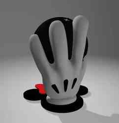 Suporte Alexa Echo Dot 4a e 5a Geração Mickey Hand Versão 2