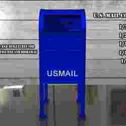 US Mail collect box 3d printable in various scales