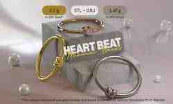 Womens Ring Ultra minimal - HeartBeat - STL OBJ- Resinprint