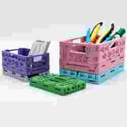 3D Yazdırılabilir Çiçekli Katlanabilir ve İstiflenebilir Kasalar