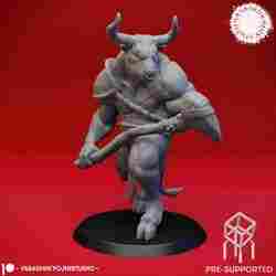 Minotaur - Masaüstü Minyatür (Ön Destekli STL)