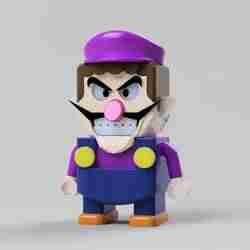 Waluigi "LEGO WALUIGI" stili