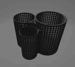 Makyaj Kutusu - Silindirik 3 Saklama Alanı