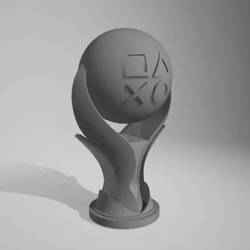 Playstation Platinum Trophy Decoration Gaming Room
