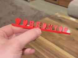 VALENTINES DAY DOUBLE TEXT ILLUSION STAND