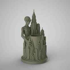 Alien and City Penholder