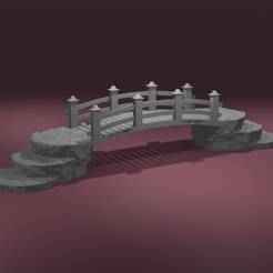 Archstep Bridge – Stylized Fantasy Footbridge for Miniature Terrain and Dioramas
