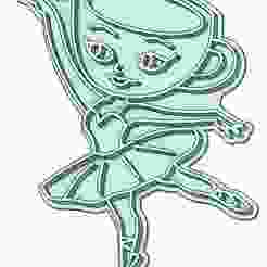 Ballerina capuchina whole cookie cutter