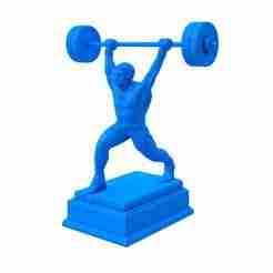 barbell trophy / barbell trophy stl / trophy / sports cup / sports cup / cup / barbell cup