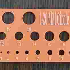 Circle Template Paint Airbrush 1-20 MM Stencil