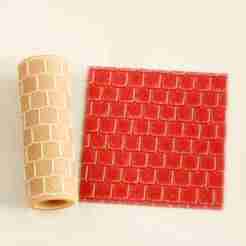 Copper Patina Roof Texture Roller STL File – Seamless Texture Roller for Clay, Pottery, Fondant and Crafts