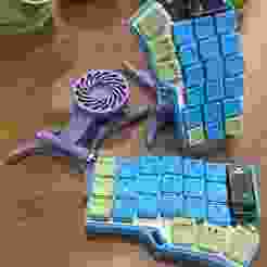 Corne case, stand and choc caps