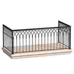 Eastern balcony with wrought iron railing 3D model
