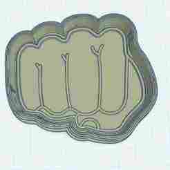 Fist Bump Cookie Cutter