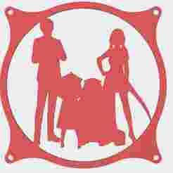 Forger Family Spy x Family  4th Pose 120mm Fan Cover