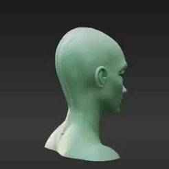 Futuristic Extraterrestrial Head for 1/12 Scale Custom Action Figures - Intelligent Look, Slender Design, Kitbash Accessory