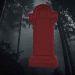 Gothic stylized geometric tombstone