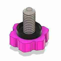 Height regulator star type 6 point M6 x 21 mm