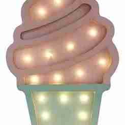 Led Children's Lamp / Ice Cream Lamp / Candleholder